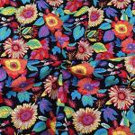 QiMicody Fat Quarters Fabric Bundles, 7Pcs 100% Cotton 19.69” x 15.75” (50cmx40cm) Precut Quilting Fabric Squares Sheets for DIY Patchwork Sewing Quilting Crafting, No Repeat Design (Flower Pattern)