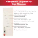 SINGER Stitch Gauge & Guide - Seam Measuring Tool for Machine Sewing