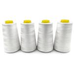 Tortoise 4 Cones of 3000 Yards Each Spool Thread for All Purpose, Serger, Overlock, Quilting, Sewing Machine - 100% Polyester - 40S/2 White