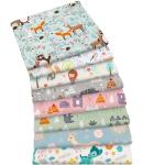 Aubliss 8pcs Fat Quarter Fabric Bundles 100% Cotton 20'' x 20'' Quilting Cotton Craft Fabric Pre-Cut Squares Sheets for Patchwork Sewing Quilting Crafting(Forest)