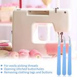 Mudder 10 Pcs Seam Rippers for Sewing Razor Stitch Thread Cutter with Protective Case Bulk Blue Stitch Remover Tool for Sewing Crafting Embroidery Picking Threads Opening Buttonholes Replacing Buttons