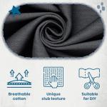 ISEE FABRIC 56"x36" Inch Slub Denim Fabric for Sewing - Made in U.S.A - Ideal for Jeans, Jackets, and Casual Clothing Wear - Light, Durable and Stylish Material - Classic Dark Gray (Sold by Yard)