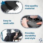 ISEE FABRIC 56"x36" Inch Slub Denim Fabric for Sewing - Made in U.S.A - Ideal for Jeans, Jackets, and Casual Clothing Wear - Light, Durable and Stylish Material - Classic Dark Gray (Sold by Yard)