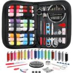 Coquimbo Sewing Kit Gifts for Mom Grandma Women Men Teen Girls Boys Beginner Traveler, Portable Sewing Supplies Accessories Contains Thread, Needles, Scissors, Dorm Room Essentials (Black, M)