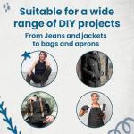 ISEE FABRIC 56"x36" Inch Slub Denim Fabric for Sewing - Made in U.S.A - Ideal for Jeans, Jackets, and Casual Clothing Wear - Light, Durable and Stylish Material - Classic Dark Gray (Sold by Yard)