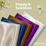 RUDONG M Beige Satin Fabric by The Yard, 1 Yard x 60 Inch Wide Silky Charmeuse Satin Fabric, Soft Satin Fabric for Wedding Decorations, Bridal Dress, Sewing, Accessories, DIY Crafts