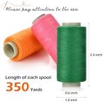 12 Color Sewing Thread Kit, Needle and Polyester Threads Small kit, with Needle Threader for Hand & Machine, DIY and Home