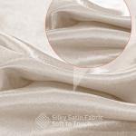 RUDONG M Beige Satin Fabric by The Yard, 1 Yard x 60 Inch Wide Silky Charmeuse Satin Fabric, Soft Satin Fabric for Wedding Decorations, Bridal Dress, Sewing, Accessories, DIY Crafts