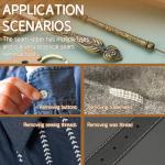 Vintage Seam Rippers, Stitch Remover Tool, Thread Ripper, Metal Seam Rippers for Sewing Needle Work Hand Sewing Knitting Craft