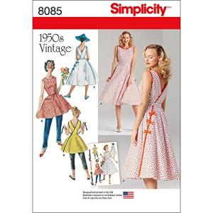 Simplicity 8085 1950's Vintage Fashion Women's Wrap Dress Sewing Patterns, Sizes 6-14