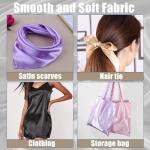 Ersmak Black Satin Fabric by The Yard, 60" Wide Shiny & Soft Charmeuse Silky Satin Fabric for DIY Craft, Wedding Decorations, Sewing, 1 Yard