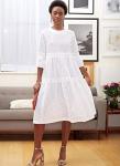 McCall's Patterns McCall's Women's Knee Length Pleated Dress, Sizes 14-22 Sewing Pattern, White
