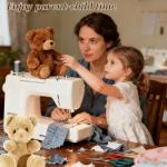 10 Inch Memory Bear Quilting Templates & Sewing Patterns - Beginners Friendly | with PVC Stencil Rulers, Craft Eyes and Noses Step-by-Step Tutorials/Instructions for Easy DIY(10in+Two Plush)