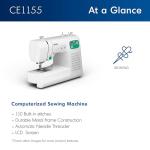Brother CE1155 Computerized Sewing Machine, 110 Built-in Stitches, LCD Display, 7 Included Feet