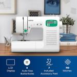 Brother CE1155 Computerized Sewing Machine, 110 Built-in Stitches, LCD Display, 7 Included Feet