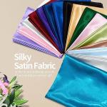 Homiest Pink Satin Fabric by The Yard, 1 Yard x 58 Inch Charmeuse Satin Fabric Silky & Shiny Cloth Fabric, Smooth Bridal Satin Fabric for Wedding Dress, Clothing Making, DIY Crafts, Sewing