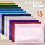 Homiest Pink Satin Fabric by The Yard, 1 Yard x 58 Inch Charmeuse Satin Fabric Silky & Shiny Cloth Fabric, Smooth Bridal Satin Fabric for Wedding Dress, Clothing Making, DIY Crafts, Sewing