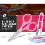 Seam Ripper Kit 7 Pcs - 1 Large, 1 Ergonomic, 2 Small Seam Rippers, Thread Cutter, Scissor, Measuring Tape - Sewing Accessories for Notions Quilting Crafts