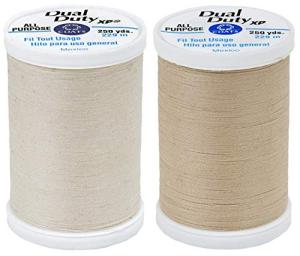 Coats Natural & Buff Bundle - Dual Duty XP General Purpose Thread 250 Yards Each