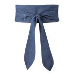 Earnda Womens Fashion Obi Belt Wrap Wide Cinch for Dress Solid Color Belts Denim Fabric Large