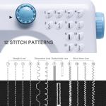 Sewing Machine for Beginners with Extension Table Portable Large Heavy Duty Sewing Machines Kit Supplies 12 Built-in Stitches with Needles Assorted Thread Kit Starter Kit Easiest for Adult and Kids