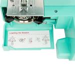 Janome Arctic Crystal Easy-to-Use Sewing Machine with Interior Metal Frame, Bobbin Diagram, Tutorial Videos, Made with Beginners in Mind!, Turquiose