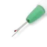 Dritz Seam-Fix Double Sided Seam Ripper - Small & Large Blades for Fine to Heavy Threads, Soft Finger Grips & Rubbery Caps for Removing Thread