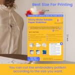 New brothread 6PCS 8.5"x11" Sticky Water Soluble Embroidery Stabilizer Printable Paper Stabilizer - Medium Weight - Allowed for Print or Draw Patterns Best for Hand & Machine Embroidery