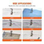 VEVOR Industrial Sewing Machine, 550W Servo Motor and Table Stand, 5000s.p.m Heavy-duty Lockstitch Sewing Machine, Clear Control Panel and Electro-mechanization Intelligent Start-stop for Easy Use