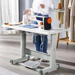 VEVOR Industrial Sewing Machine, 550W Servo Motor and Table Stand, 5000s.p.m Heavy-duty Lockstitch Sewing Machine, Clear Control Panel and Electro-mechanization Intelligent Start-stop for Easy Use