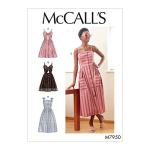 McCall's Patterns McCall's Women's Shoulder Strap Button Up Dress, Sizes 6-14 Sewing Pattern, White