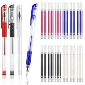 COIDEA 8 Pcs Heat Erasable Pens for Fabric with 64 Refills, Fabric Marking Pens for Sewing, Quilting, Embroidery, Dressmaking, Tailors Sewing Chalk Pencils