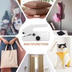 Xamanabu Handheld Sewing Machine for Beginners, Portable Mini Sewing Machine with Two Speed Modes, Easy to Operate and Fast Stitch Suitable for Clothes, Fabrics and Quick Home Repairs