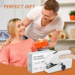 Xamanabu Handheld Sewing Machine for Beginners, Portable Mini Sewing Machine with Two Speed Modes, Easy to Operate and Fast Stitch Suitable for Clothes, Fabrics and Quick Home Repairs