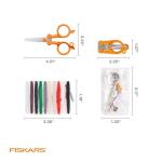 Fiskars Sewing Kit, Gifts for Mom, 27-Piece Travel Sewing Set with Case, Orange