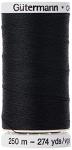 Gutermann Sew-All Thread, Polyester, Black, 250 m, 5.5x2.5x2.5 cm