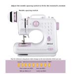Sewing Machine for Beginners with Foot Pedal, Multifunctional Household Sewing Machine, Automatic Thread Rewind, Double Thread and Double Speed, 12 Build-in Stitches, MEGLE FHSM-505