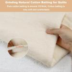 PLANTIONAL Grinding Natural Cotton Quilt Batting: 47-Inch x 59-Inch Light Weight Purely Natural All Season Quilt Batting for Quilts, Craft and Wearable Arts