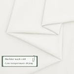 KKJIAF 2 Yard White Cotton Fabric 61 Inch Wide, Soft & Breathable Cotton Broadcloth Fabric for Sewing Clothes, Apparel, Costume, Craft