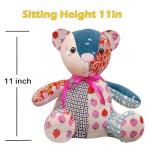 18in/Sitting Height 11in Fosdonge Acrylic Memory Bear Template Ruler Set with Detailed Instructions, Sewing Patterns for Beginners, Teddy Bear Quilting templates (Sitting Height 11in)