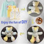 18in/Sitting Height 11in Fosdonge Acrylic Memory Bear Template Ruler Set with Detailed Instructions, Sewing Patterns for Beginners, Teddy Bear Quilting templates (Sitting Height 11in)