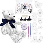 Topapfo Large 17 Inch Memory Bear Sewing Patterns for Beginners, Plastic, Easy Teddy Bear Patterns Templates with Detailed Instruction, Safety Eyes Noses Pins (17 Inch)