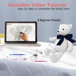 Topapfo Large 17 Inch Memory Bear Sewing Patterns for Beginners, Plastic, Easy Teddy Bear Patterns Templates with Detailed Instruction, Safety Eyes Noses Pins (17 Inch)