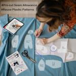 Topapfo Large 17 Inch Memory Bear Sewing Patterns for Beginners, Plastic, Easy Teddy Bear Patterns Templates with Detailed Instruction, Safety Eyes Noses Pins (17 Inch)