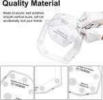 Bowl Cozy Template Cutting Ruler Set, 3Pcs Acrylic Transparent Quilting Bowl Templates for Hot and Cold Food Bowl Rack, DIY Kitchen Art Craft Acrylic Stencil Cut On Fold Template Sewing (White)