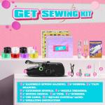 2026 Handheld Sewing Machine, Mini Portable Hand Sewing Machines for Beginners, Quick Stitching & DIY Crafts Electric Small Sewing Machine, Dual Power Supply Complete Sewing Kit for DIY Home Travel