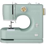 Best Choice Products Sewing Machine for Beginners, 55-Piece Kit, w/ 16 Built-in Stitch Patterns, Double Stitching, Foot Pedal, Storage Drawer, 6V - Sage/Gold