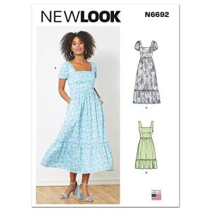 New Look Misses' Dress Sewing Pattern Kit, Code N6692. Sizes 6-8-10-12-14-16-18