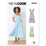 New Look Misses' Dress Sewing Pattern Kit, Code N6692. Sizes 6-8-10-12-14-16-18