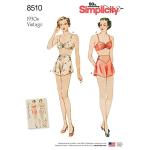 Simplicity 1930's Fashion Women's Vintage Bra and Panties Sewing Patterns, Sizes 12-20